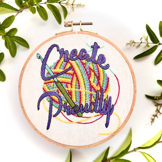 Create Proudly Beginner Embroidery Kit