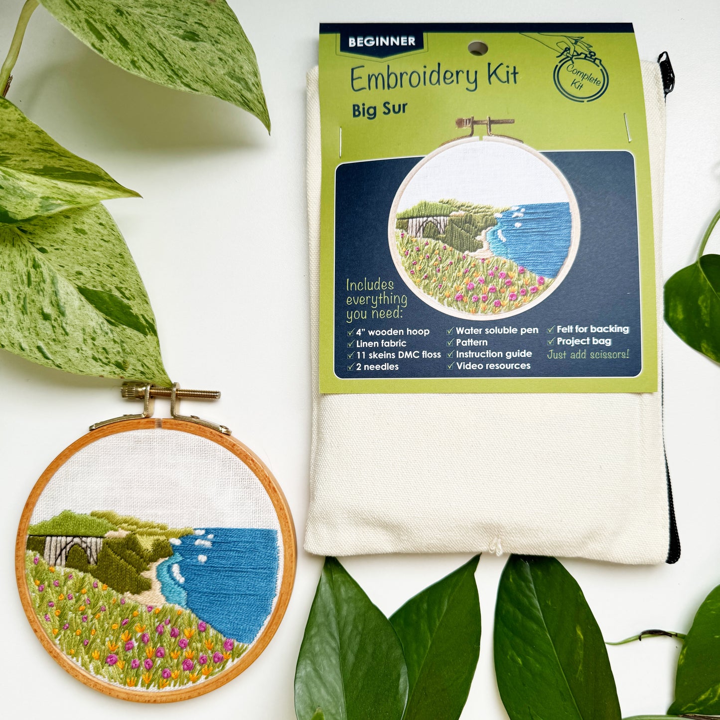 All Rosana Digs kits come in a reusable zippered project bag. The booklet and outer label are printed on 100% recycled paper.