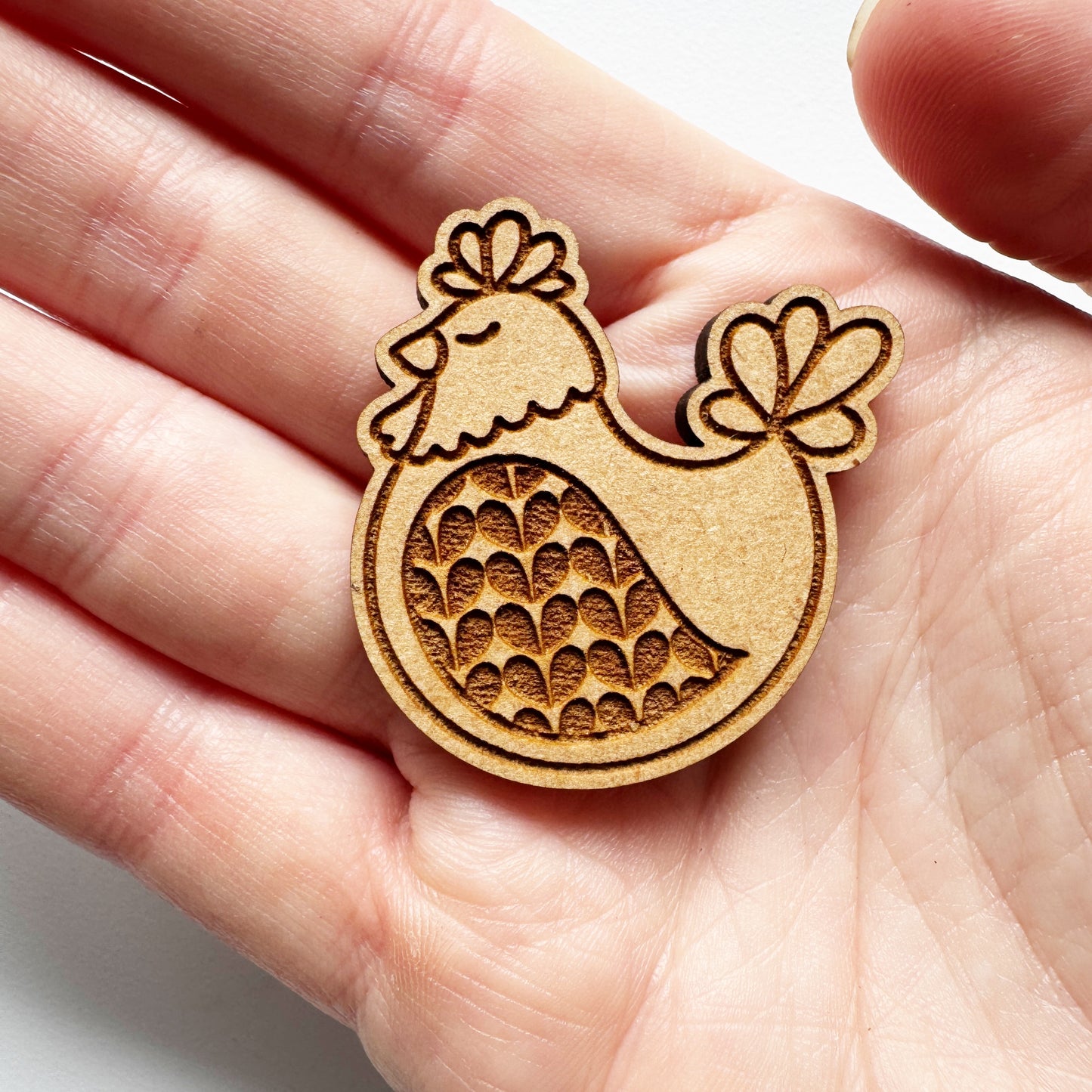 Chicken - Wooden Magnetic Needle Minder
