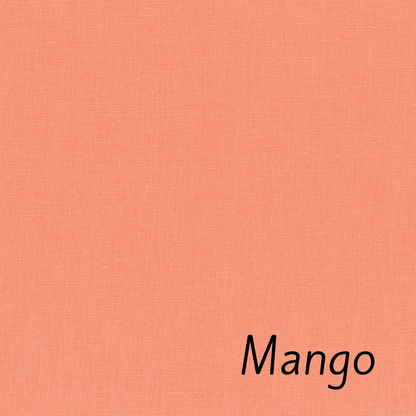 Robert Kaufman Essex Linen Blend Fabric. 55%Linen 45% Cotton. Color Mango looks like the red orange blush of a mango skin. Available by the cut fat quarter to yard.