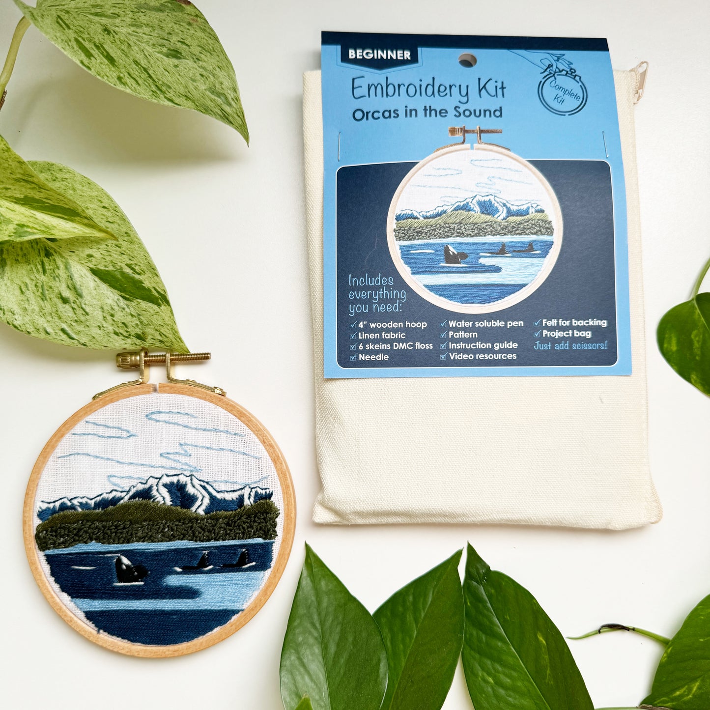 All Rosana Diggs kits come in a reusable zippered project bag. The booklet and outer label are printed on 100% recycled paper.