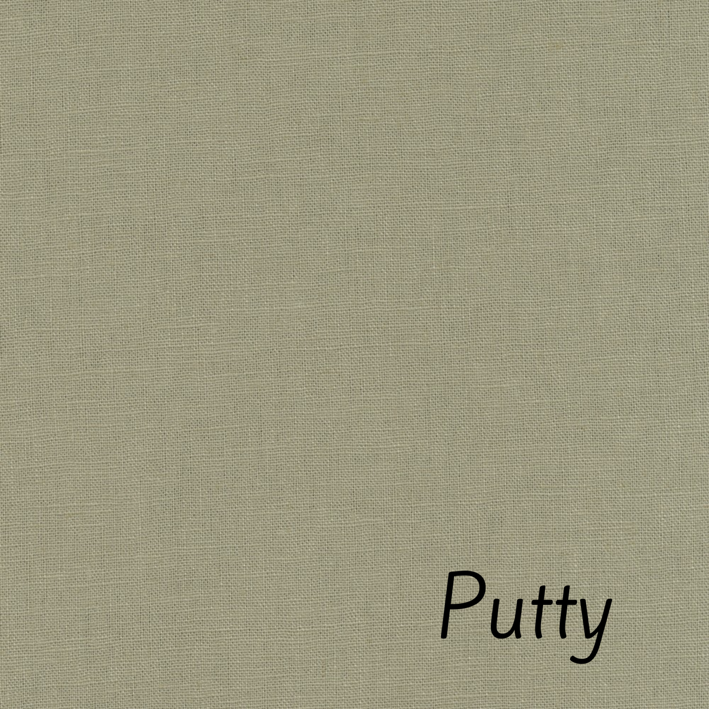Robert Kaufman Essex Linen Blend Fabric Neutrals in Putty. Color is a light gray brown. 55% Linen 45% Cotton. Available by cut fat quarter to yardage.