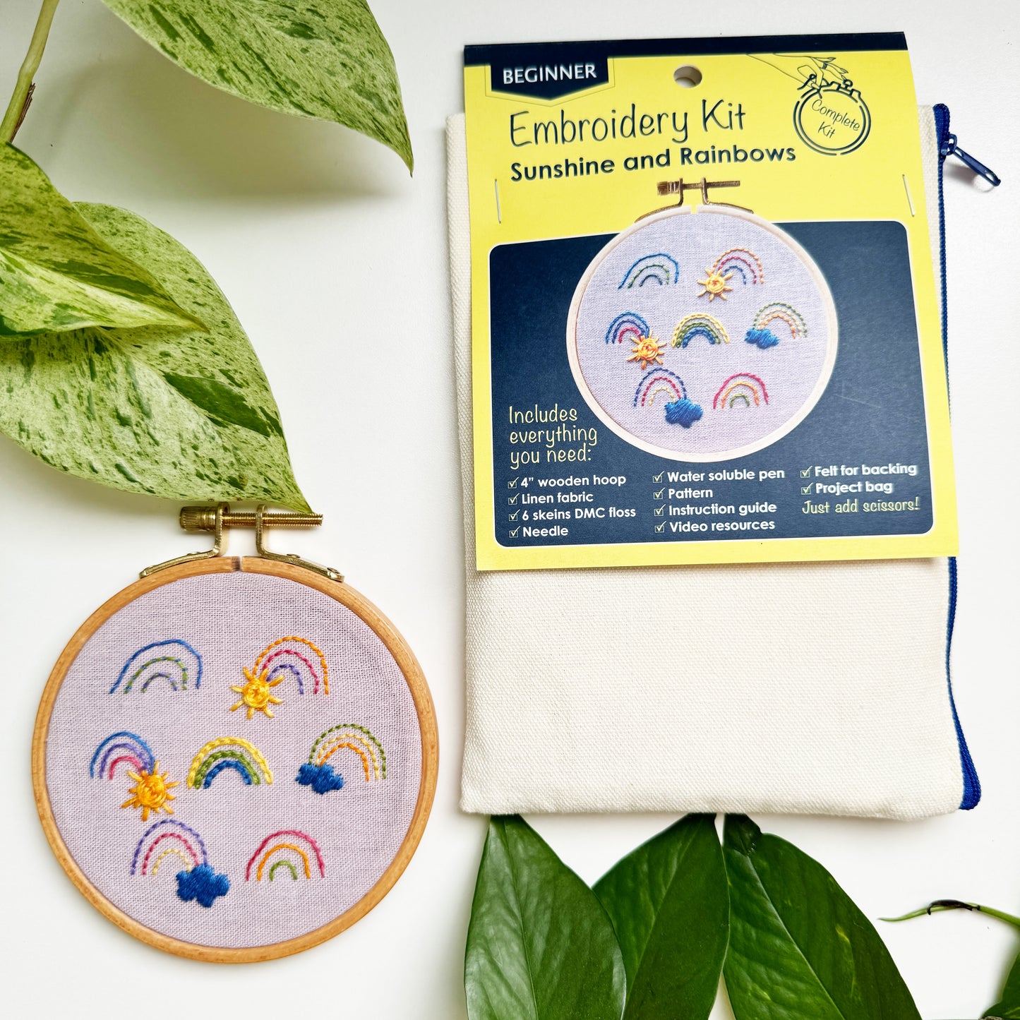 All Rosana Diggs kits come in a reusable zippered project bag. The booklet and outer label are printed on 100% recycled paper.