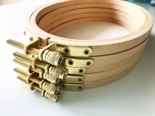 Large Oval Beech Wood Embroidery Hoop: Portrait Orientation