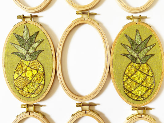 Small Oval Beech Wood Embroidery Hoop: Portrait Orientation