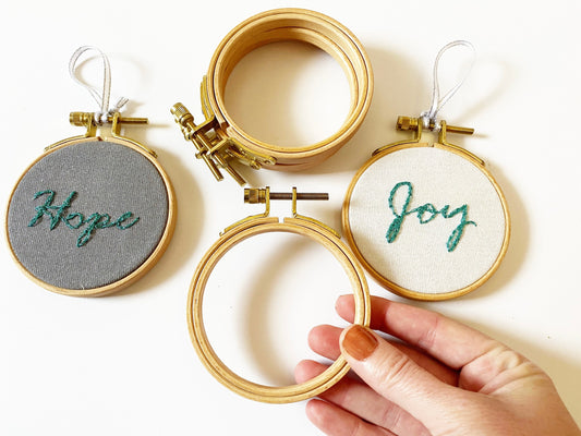 3" Round Beech Wood Embroidery Hoop