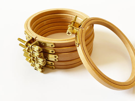 4" Round Beech Wood Embroidery Hoop