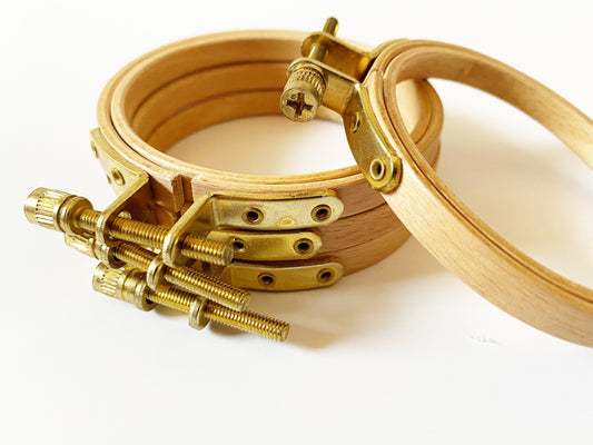 3" Round Beech Wood Embroidery Hoop