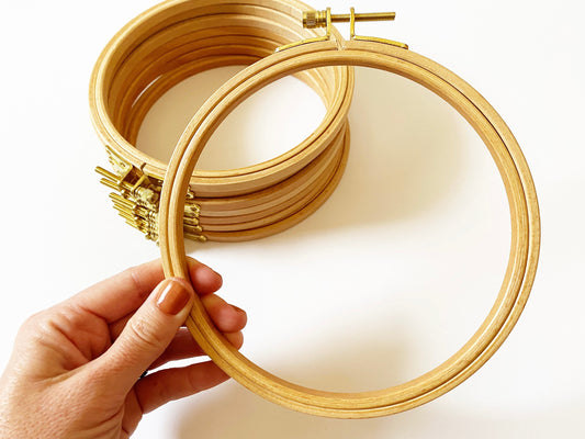 6” Round Beech Wood Embroidery Hoop