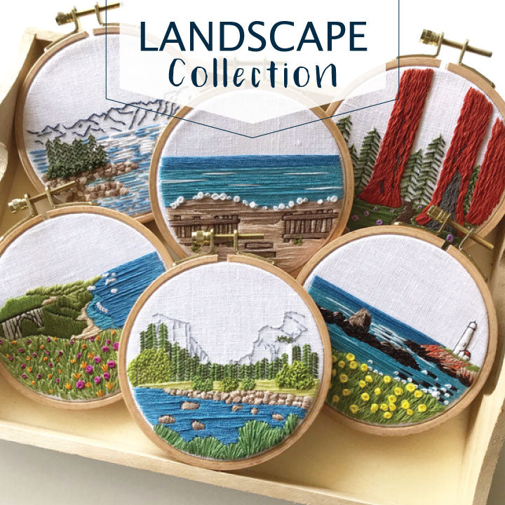 Landscape Craft Kit Landscape Embroidery Collection – By Hand Craft Co
