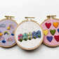 Sunshine and Rainbows, Painted Ladies and I heart stitching by Rosanna Diggs Embroidery.