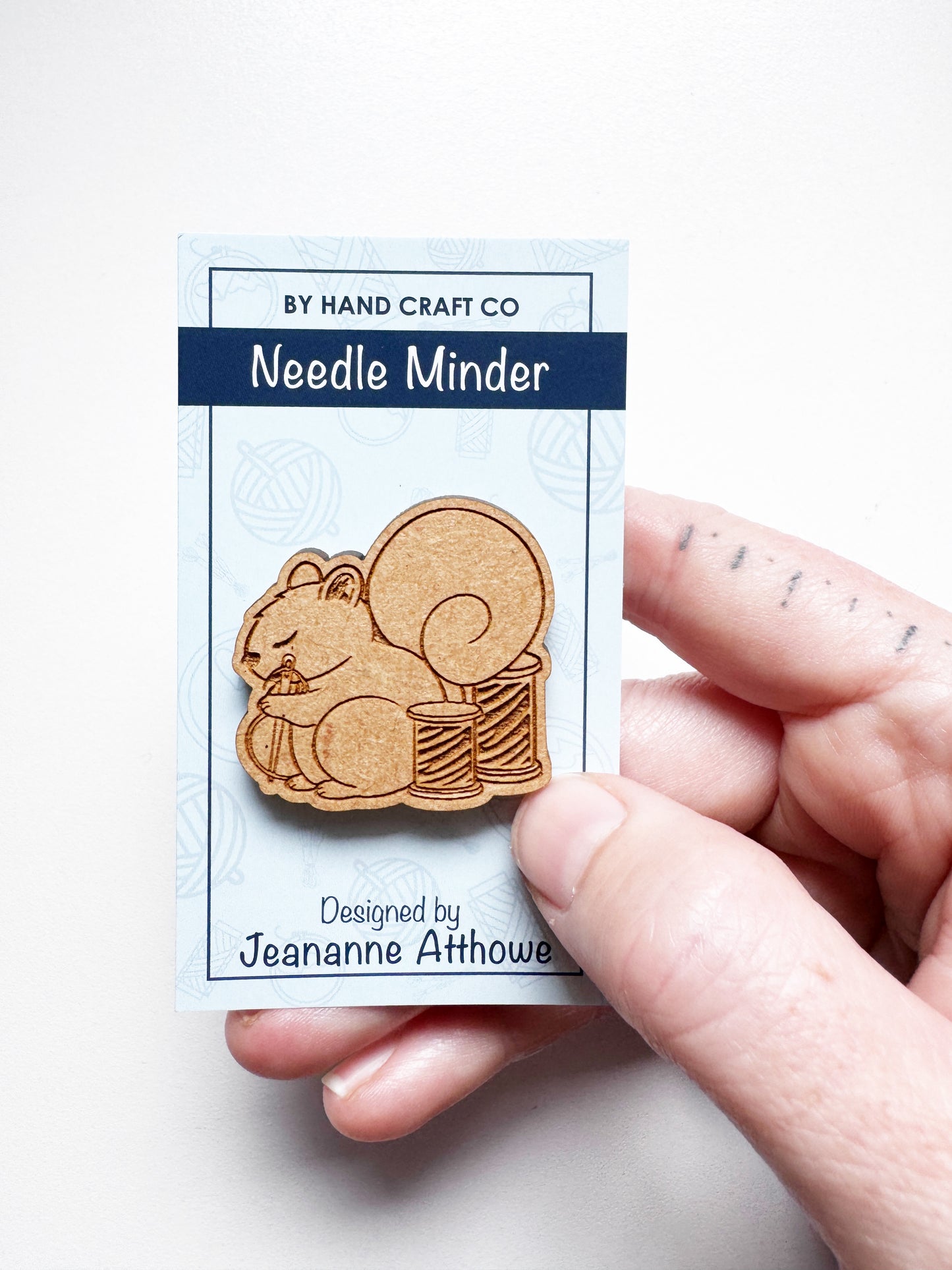 Squirrel - Wooden Magnetic Needle Minder