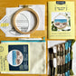 What is Included: 4 inch wooden hoop, 6 inch square linen fabric, water soluble pen, full skeins of floss, needle, pattern, step-by-step instructions and felt for backing in a reusable zippered project bag.