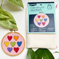 All Rosana Diggs kits come in a reusable zippered project bag.  The booklet and outer label are printed on 100% recycled paper.