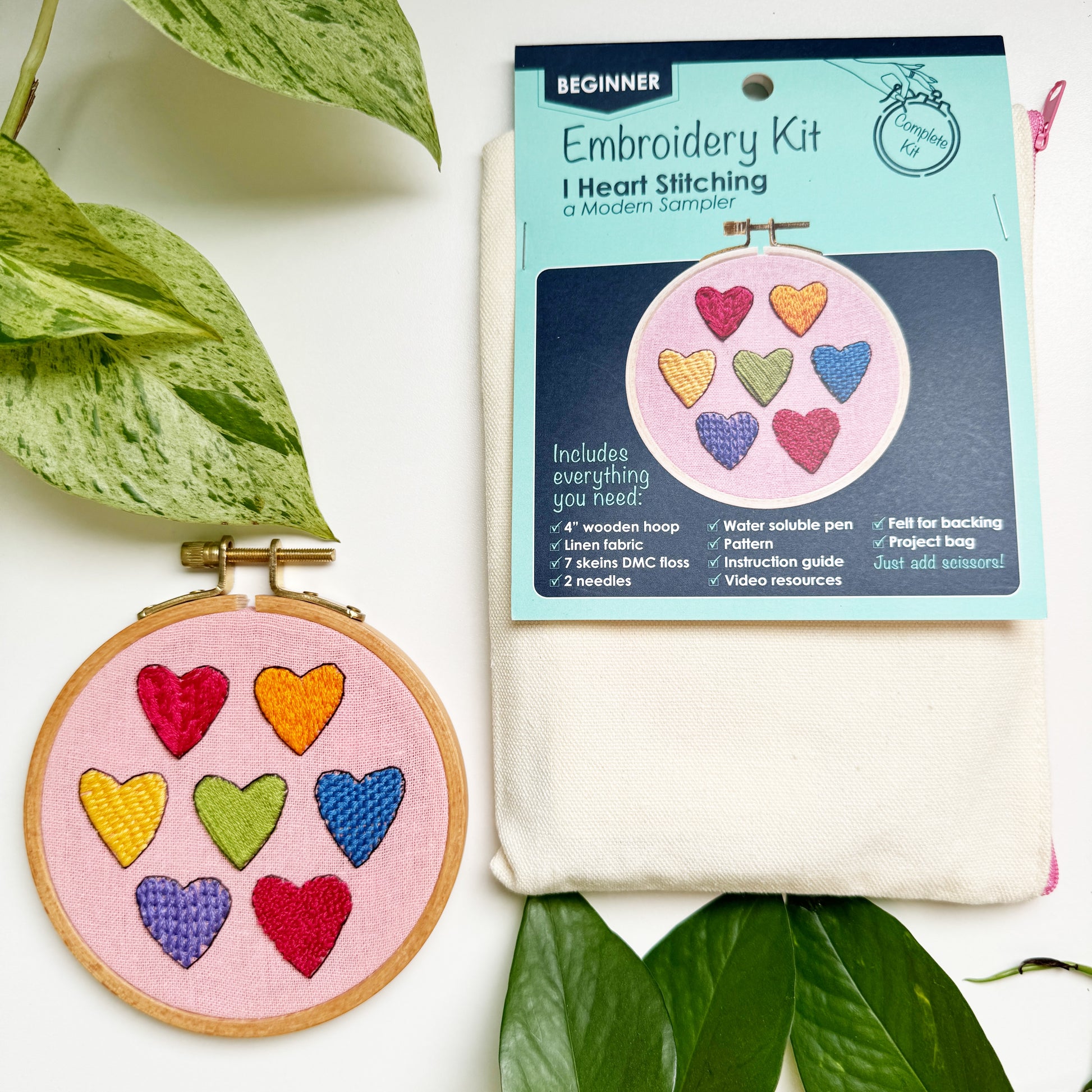 All Rosana Diggs kits come in a reusable zippered project bag.  The booklet and outer label are printed on 100% recycled paper.