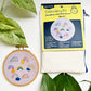 All Rosana Diggs kits come in a reusable zippered project bag.  The booklet and outer label are printed on 100% recycled paper.