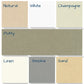 Robert Kaufman Essex Linen Blend Fabric Neutrals.  Colors: Sand, White, Putty, Champagne, Smoke, Linen. 55% Linen 45% Cotton.