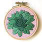 Sweet Succulents PDF midlevel design includes filling in leaf shapes and defining outline detail.
