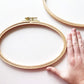 Large Oval Beech Wood Embroidery Hoop: Landscape Orientation
