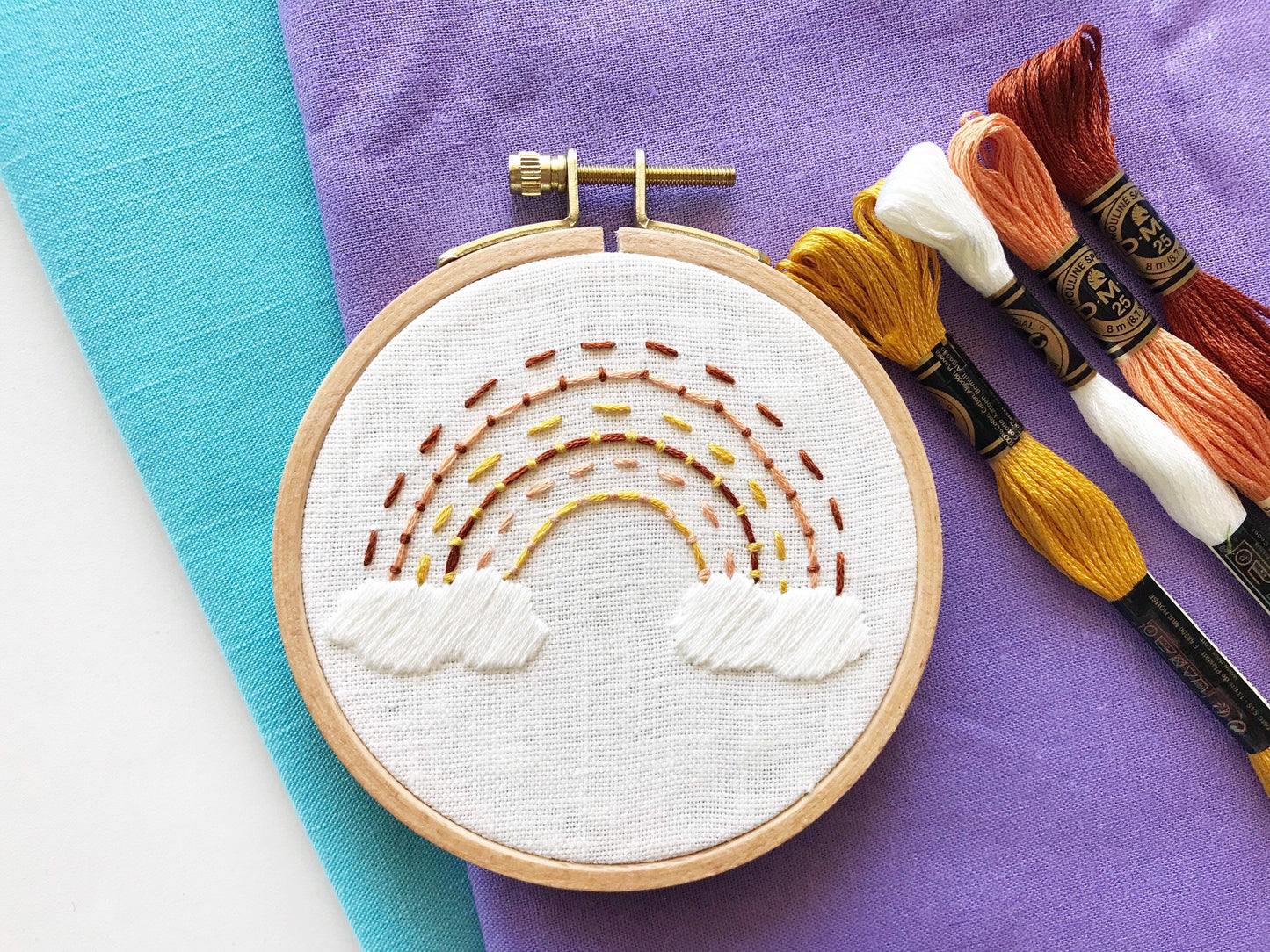 Earth Rainbow: Beginner PDF Embroidery Pattern