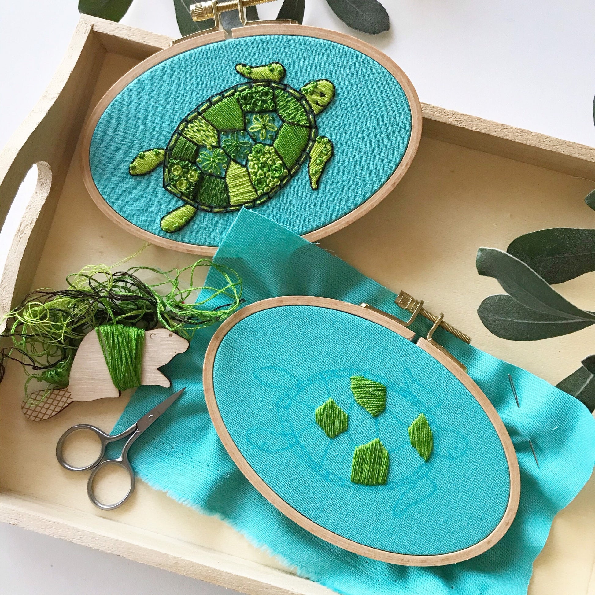 In a modern sampler you choose where the stitches go. Each kit contains step-by-step instructions for every stitch.